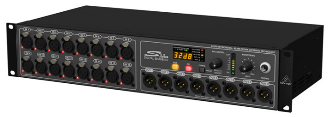 I/O Box with 16 Microphone Preamps and 8 XLR Outputs