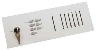 Houselight Aris Preset-6, Master/Fader-6, Lockout, 7 Gang Wall Station