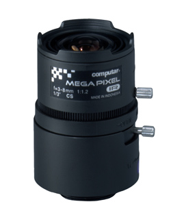 1/3" 3-8mm f1.2 HD Lens, Manual Iris, Day/Night IR