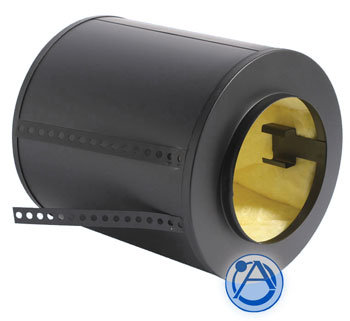 Round Torsion Spring Enclosure for 4" Loudspeaker, High Volume Version