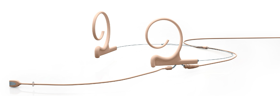 d:fine Beige Dual Earhook Cardioid Headset Microphone