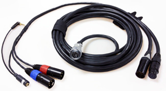 M3 7-Pin Quick Release Cable System Set: 18 ft. Hirose 10-Pim Mixer End & 34" Standard Camera End (Stereo Headphone Tap)