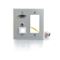 Rapidrun Double Gang Wall Plate, HD15 + 3.5mm