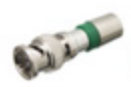 BNC Compression Connector for RG-6 Coax Cable (Green)