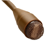 Brown Low-Sensitivity Omnidirectional Lapel Microphone with Shure Adapter