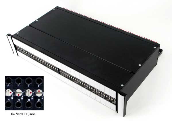 Z Norm Programmable Patchbay, 2RU, Solder Lug I/O, Cable Tie Bar
