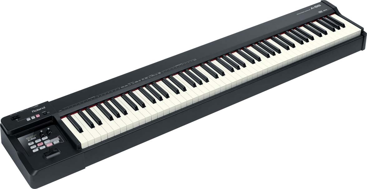 88-Key MIDI Keyboard Controller in Black