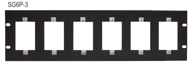 Single Gang 6-Hole Panel (3 RU)
