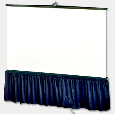 50" x 116" Polyknit Projector Skirt, Black