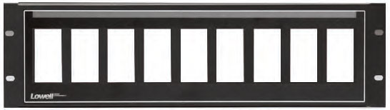 3RU Decora 9-Hole Panel with Pocket-ID
