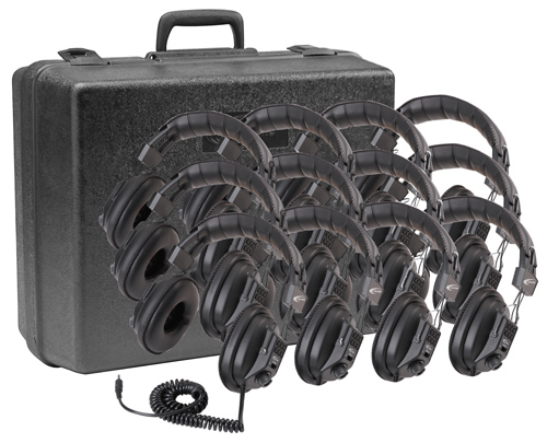 Switchable Stereo/ Mono Headphones, 12-Pack