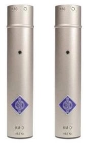 Mini Digital Microphone System: 2 KK 183 Omnidirectional Capsules and 2 KM D Output Stages in Satin Nickel with Accessories