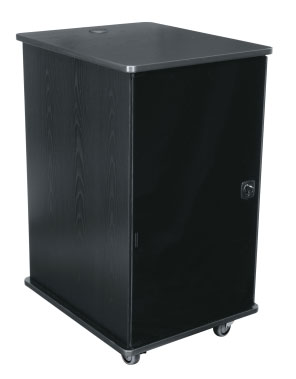 Dark Cherry 16 RU Mobile Furniture Rack
