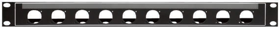1 RU Neutrik 10-Hole Panel with Pocket-ID®