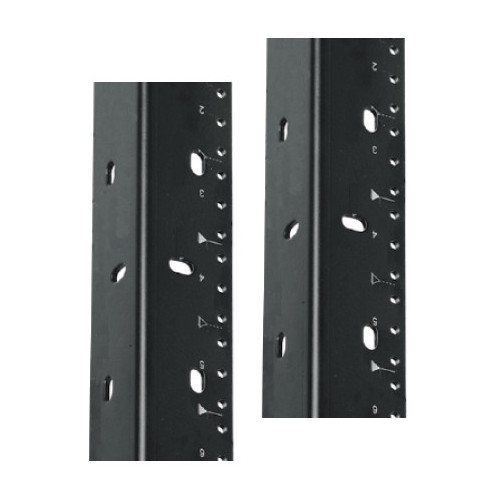 Two 40 RU Rack Rails with Dual Hole Pattern