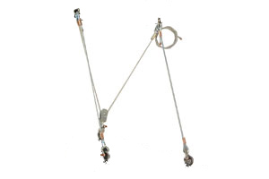 22" Double Pulley Tilt Kit, Black (Silver shown)