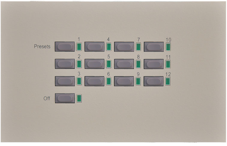 12-Button Wall Panel with Off Button