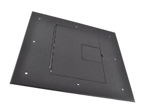 Cover (No Flange) With Hinged Door, Black Sandtex
