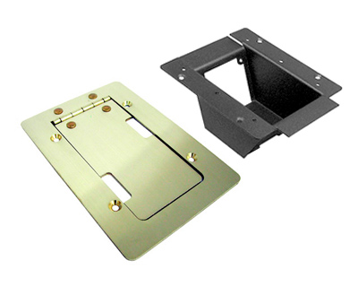 Mini Pocket with Brushed Brass Finish Trim Bezel Lid Assembly
