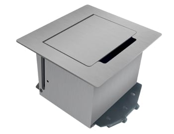 Conference Port Table Top Pocket in Stainless Steel Finish