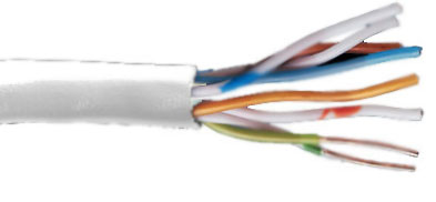 White Cat5e 350 MHz 24 AWG Plenum Rated Cable