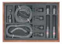 Stereo Cardioid Microphone Set: 2x KM 140 Mics, 2x LC 3 KA 10m Mic Cables, 1x STH 100 Stereo Mic Mount, & Wood Box