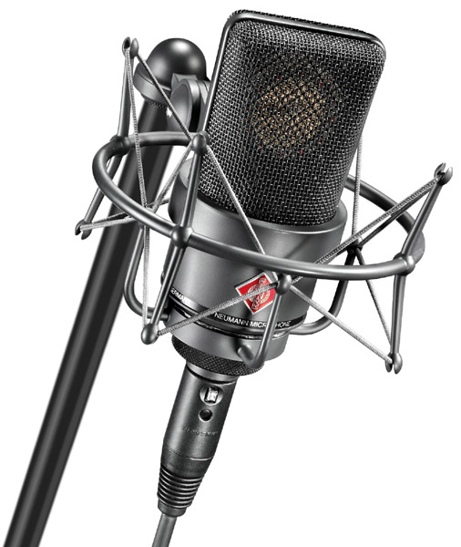 Stereo Pair of Large Diaphragm Cardioid Microphones in Matte Black Finish with EA 1 Shockmounts & Aluminum Case
