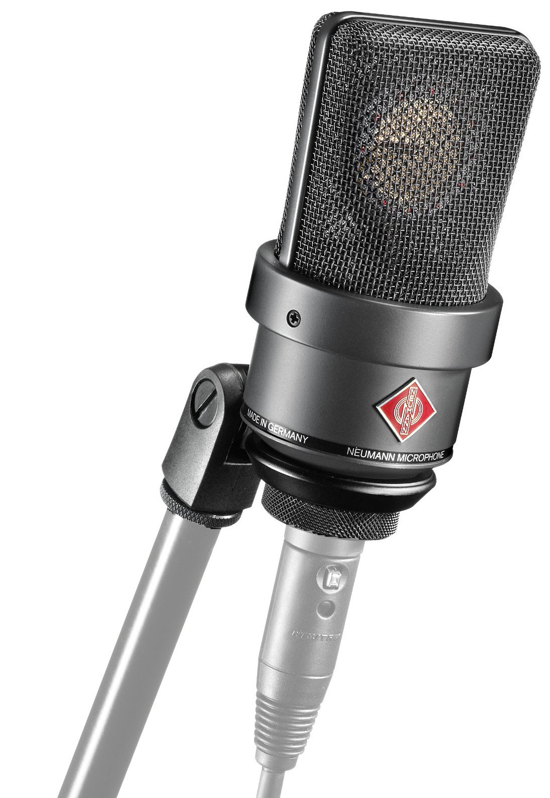 Large Diaphragm Cardioid Microphone in Matte Black Finish with SG1 Swivel Mount & Wood Box