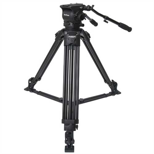 Aluminum Tripod and 100MM Head System with Spreader and Case