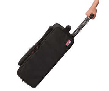 3U Lightweight rack bag with tow handle and wheels