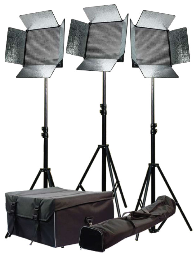 3-Point LED Light Kit with Remote