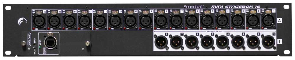 16 x 8 Mini Stagebox for Si and Vi Consoles with MADI Card