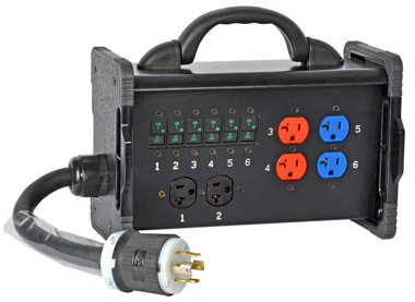 30 Amp Bento Box with Tail Input to NEMA Receptacles