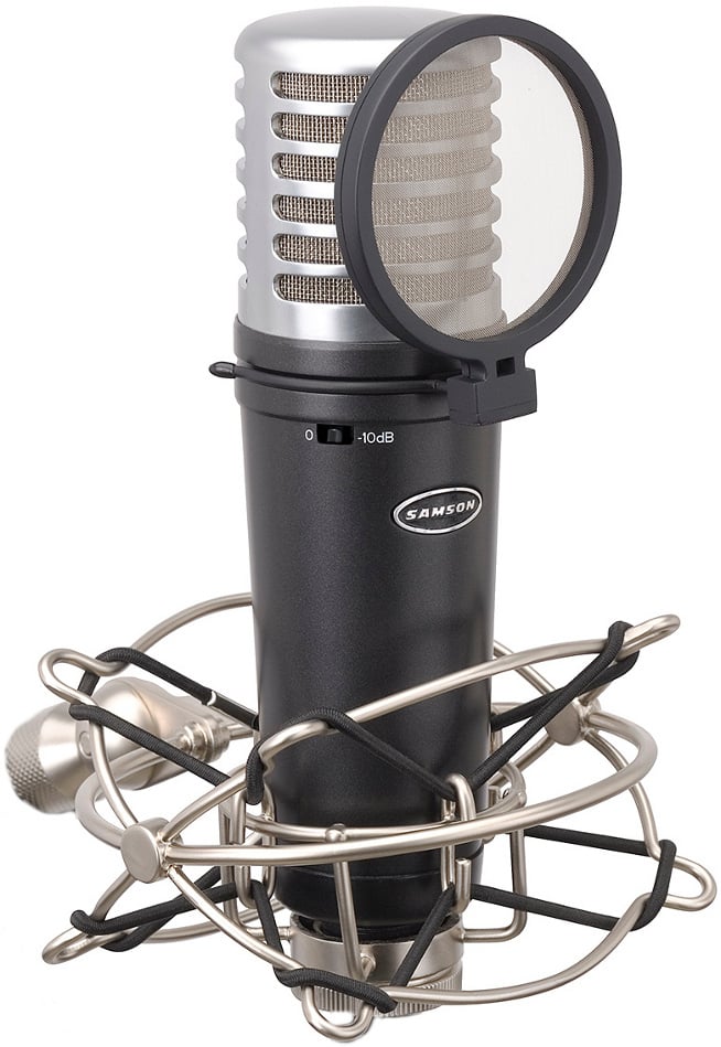 Condenser Microphone with Shockmount, Pop Filter, Case
