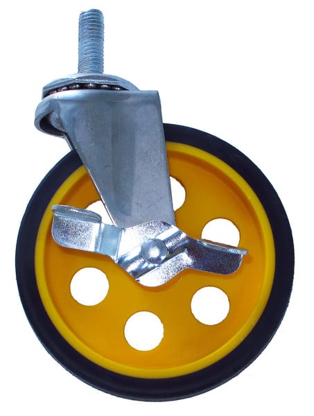 5" x 1.25" G-Force Caster with Brake for R-8, R-10 Multi-Carts