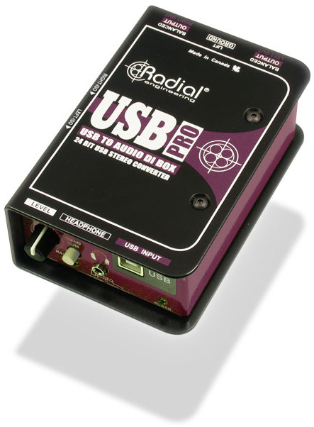 Digital Stereo DI for Laptops with Level Control