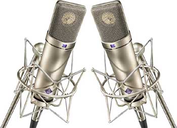 Matched Pair of U 87 Ai Multipattern Large Diaphragm Condenser Microphones with Case, 2x EA 87 Shockmounts