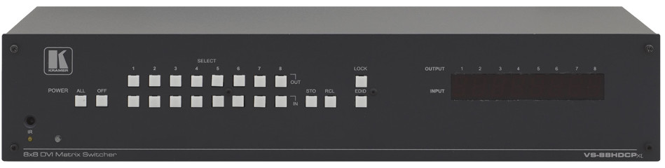 8x8 HDCP Compliant DVI Matrix Switcher
