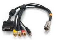 3' RapidRun® VGA (HD15)+3.5mm+Composite Video+ Stereo Audio Flying Lead