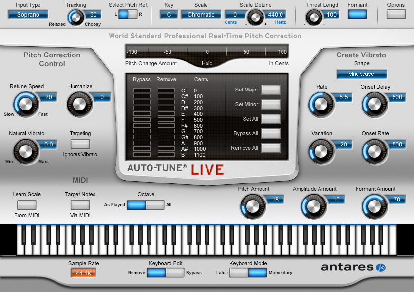 Real-Time Pitch Correction and Auto-Tune Vocal Effect