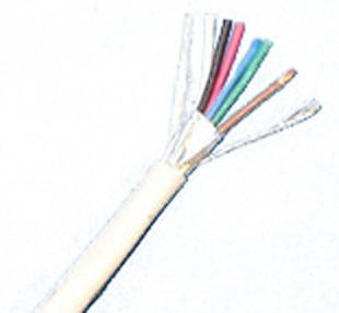 1000' White Commercial Grade 22 AWG 6 Conductor Plenum Shielded Cable
