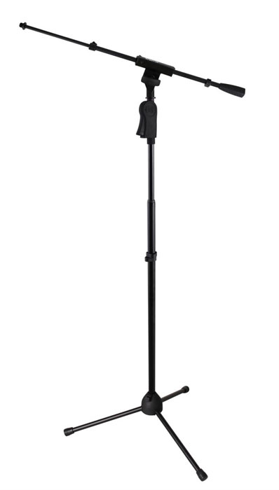 Frameworks Tripod Microphone Stand with Boom and One-Handed Clutch