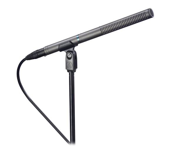 Shotgun Mic, Line + Gradient Condenser, 11", Battery or Phantom Powered, AT-897