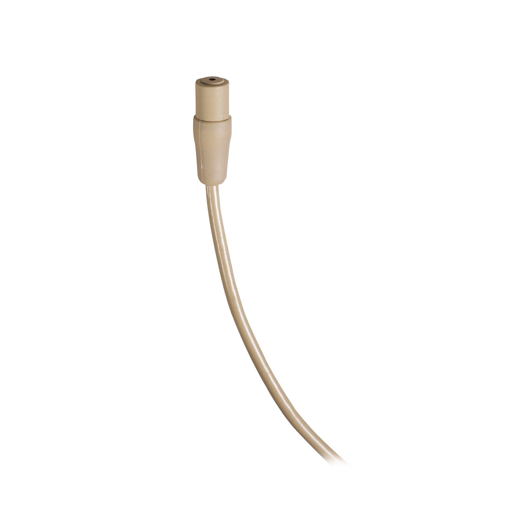 Subminiature Omnidirectional Lavalier Microphone in Beige with NO Power Module and 55" Cable Terminated with Locking 4-pin Connector for A-T UniPak Wireless Systems