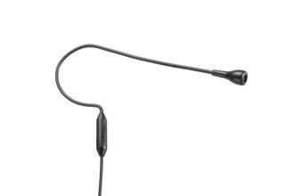 Headworn Omnidirectional Condenser Microphone with Clip, Black