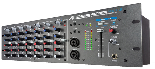 10-Channel Rackmount Mixer with Articulating Bluetooth Antenna