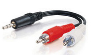 12' Value Series™ One 3.5mm Stereo Male to Two RCA Stereo Male Y-Cable