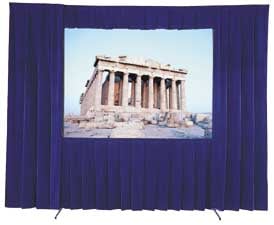 7' x 7' FastFold® Ultra Velour Drapery Kits for Deluxe Frames, Ultra Velour, Black (Blue Shown)