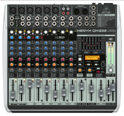 12-Ch 2/2Bus USB Mixer, with Klark Teknik FX