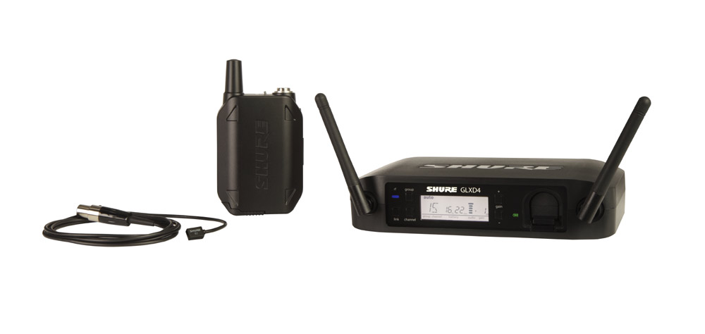 Wireless System with WL93 Subminiature Lavalier Microphone